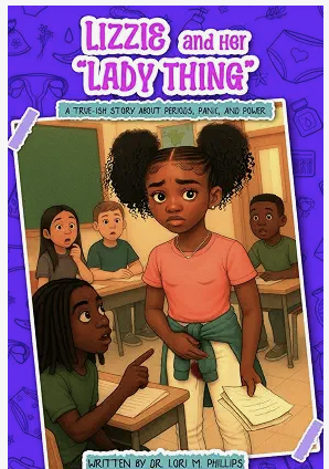 Lizzie and her "Lady Thing" book cover